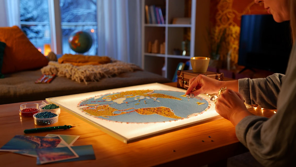 Diamond painting voyage : pourquoi cette passion créative révolutionne vos soirées d'hiver ?