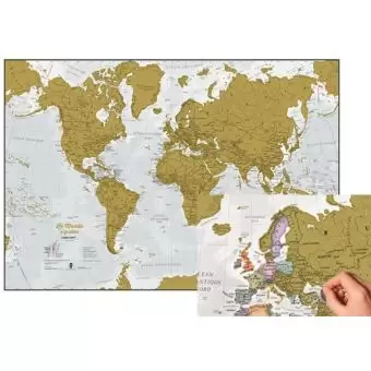 carte du monde à gratter
