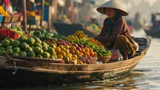 Les marchés flottants du Vietnam : un voyage sensoriel au cœur du delta du Mékong