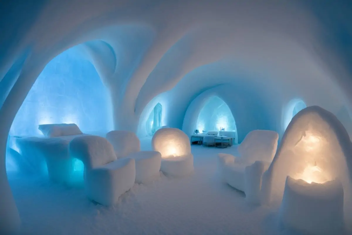 Hôtel de glace en Laponie