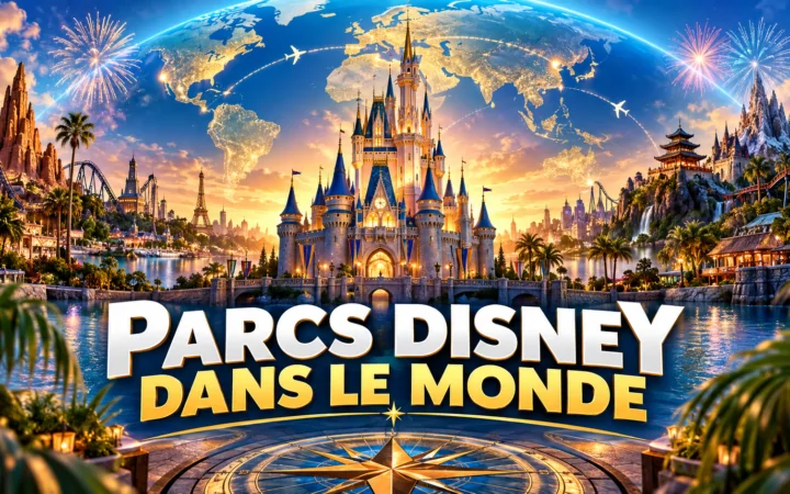Carte des parcs Disney dans le monde