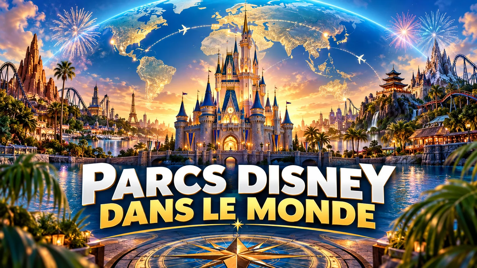 Carte des parcs Disney dans le monde